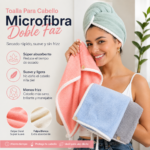 Toalla Cabello Microfibra | Secado Rápido y Antifrizz