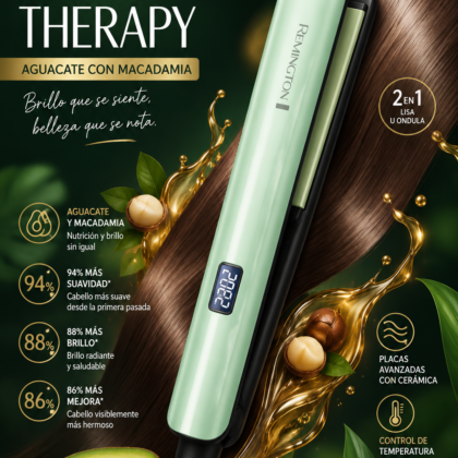 Plancha Remington Aguacate | Nutrición y Brillo Instantáneo