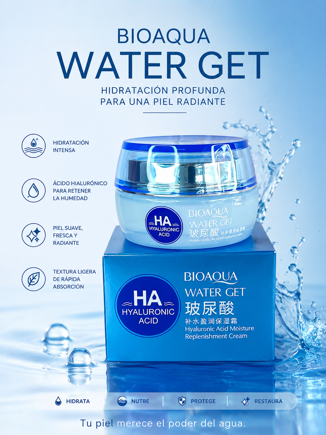 Bioaqua Ácido Hialurónico | Antiarrugas e Hidratación